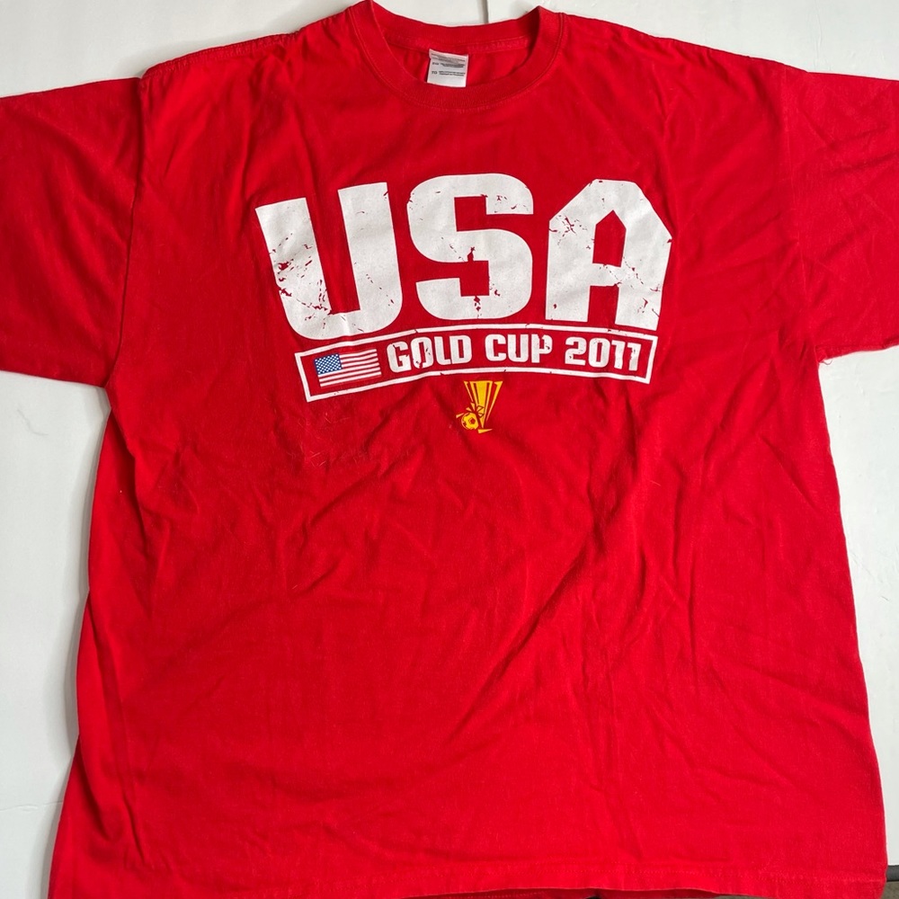 Gold Cup 2011 red USA T-shirt - mens Size XL